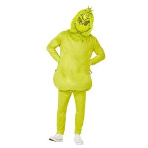 Dr Seuss The Grinch Tunic Mask Gloves Leggings Adult Mens Halloween Costume XL
